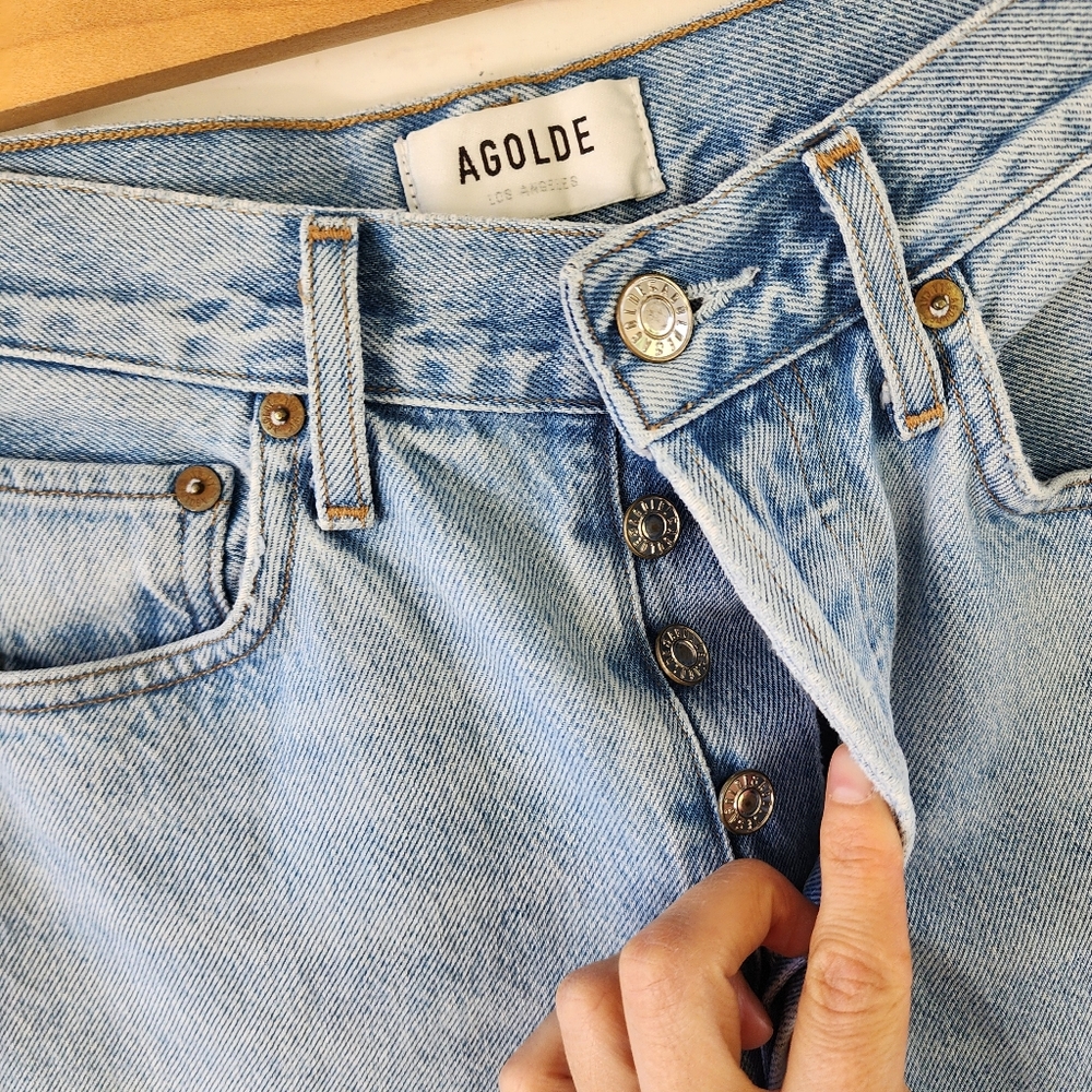 Agolde Riley High Rise Straight Crop Jeans - Picture 6 of 12